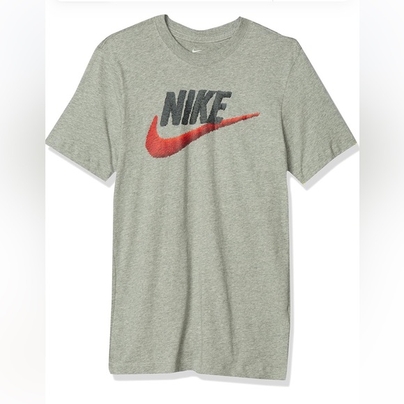 NWT Nike Sportswear gray red black Men's T-Shirt - Picture 2 of 3